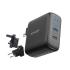 Anker PowerPort Atom III Duo 60W Super-Fast Charger PIQ3.0, 2X Type-C Universal compatibility for Phones, Tablets, and Laptops, with Worldwide Plug Set - Black